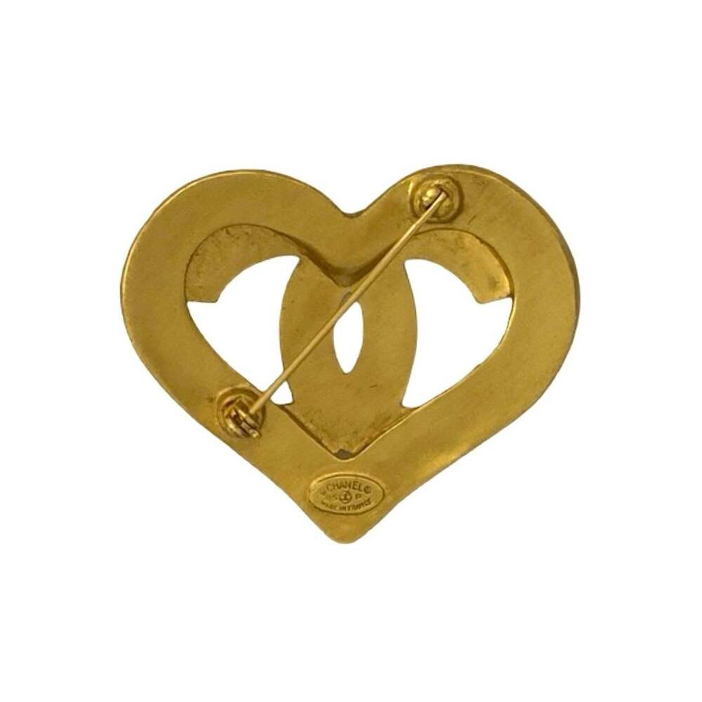 CHANEL Gold Logo Brooch - Picture 4 of 4